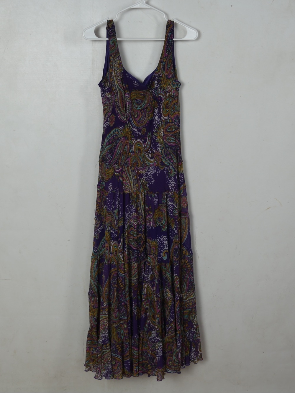 Jones New York Purple Paisley Maxi Dress